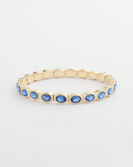 Chico's Small Faceted Stretch Bracelet BLUE