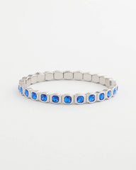 Chico's Small Faceted Stretch Bracelet BLUE