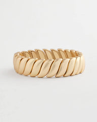 Chico's Matte Twist Stretch Bracelet GOLD