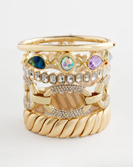Chico's Matte Twist Stretch Bracelet GOLD