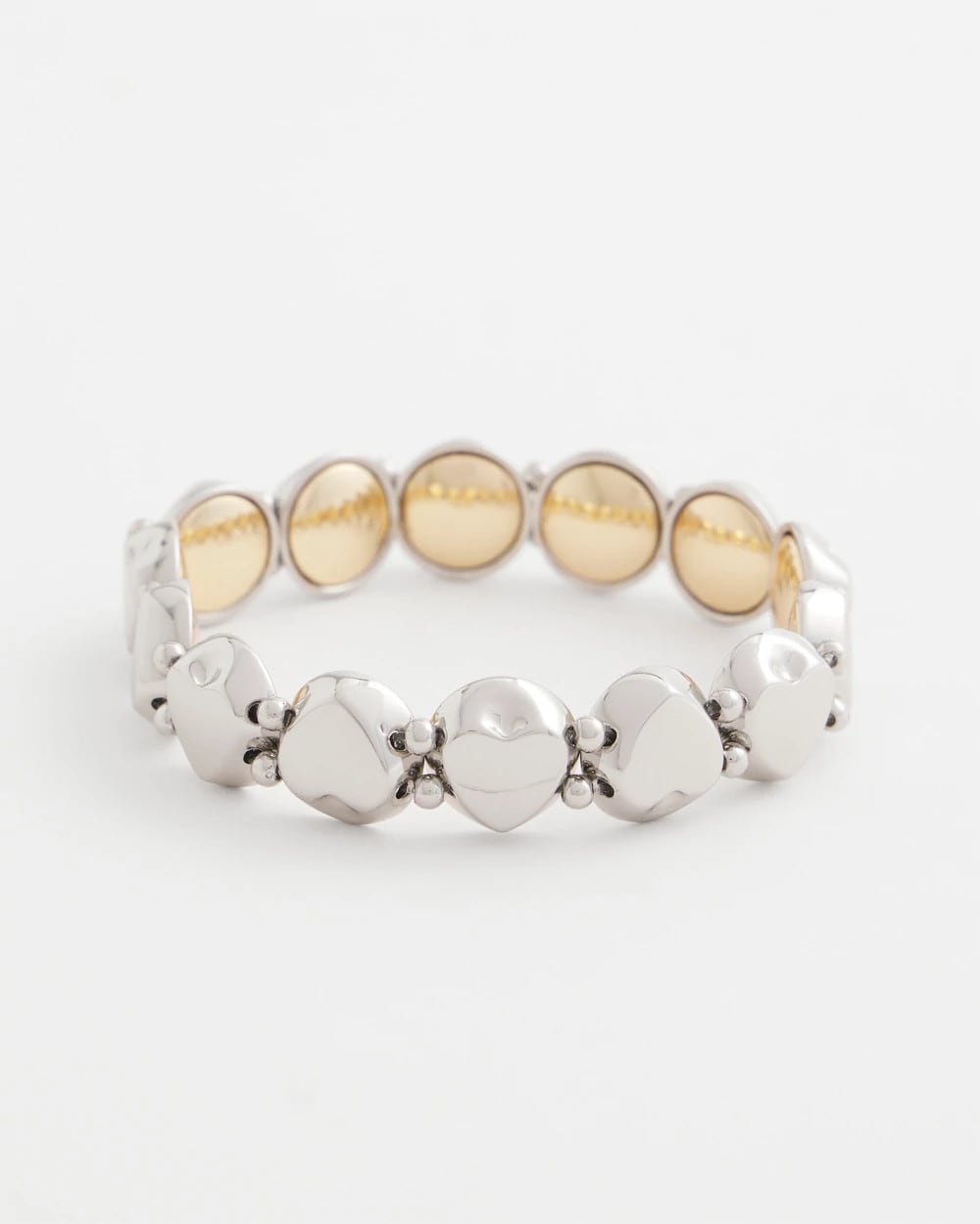 Chico's Reversible Round Stretch Bracelet MIXED METALS