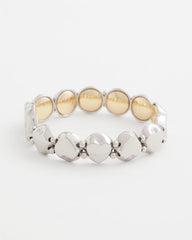 Chico's Reversible Round Stretch Bracelet MIXED METALS
