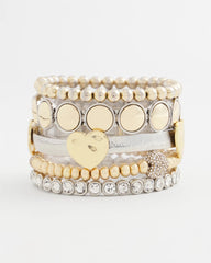 Chico's Reversible Round Stretch Bracelet MIXED METALS