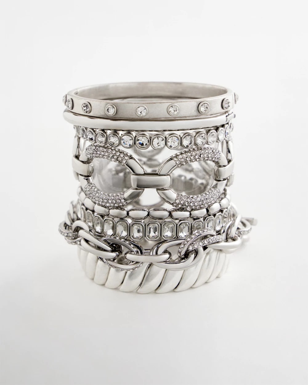 Chico's Pave Link Toggle Bracelet SILVER