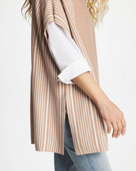Chico's Turtleneck Sweater Poncho VANILLA CHAI