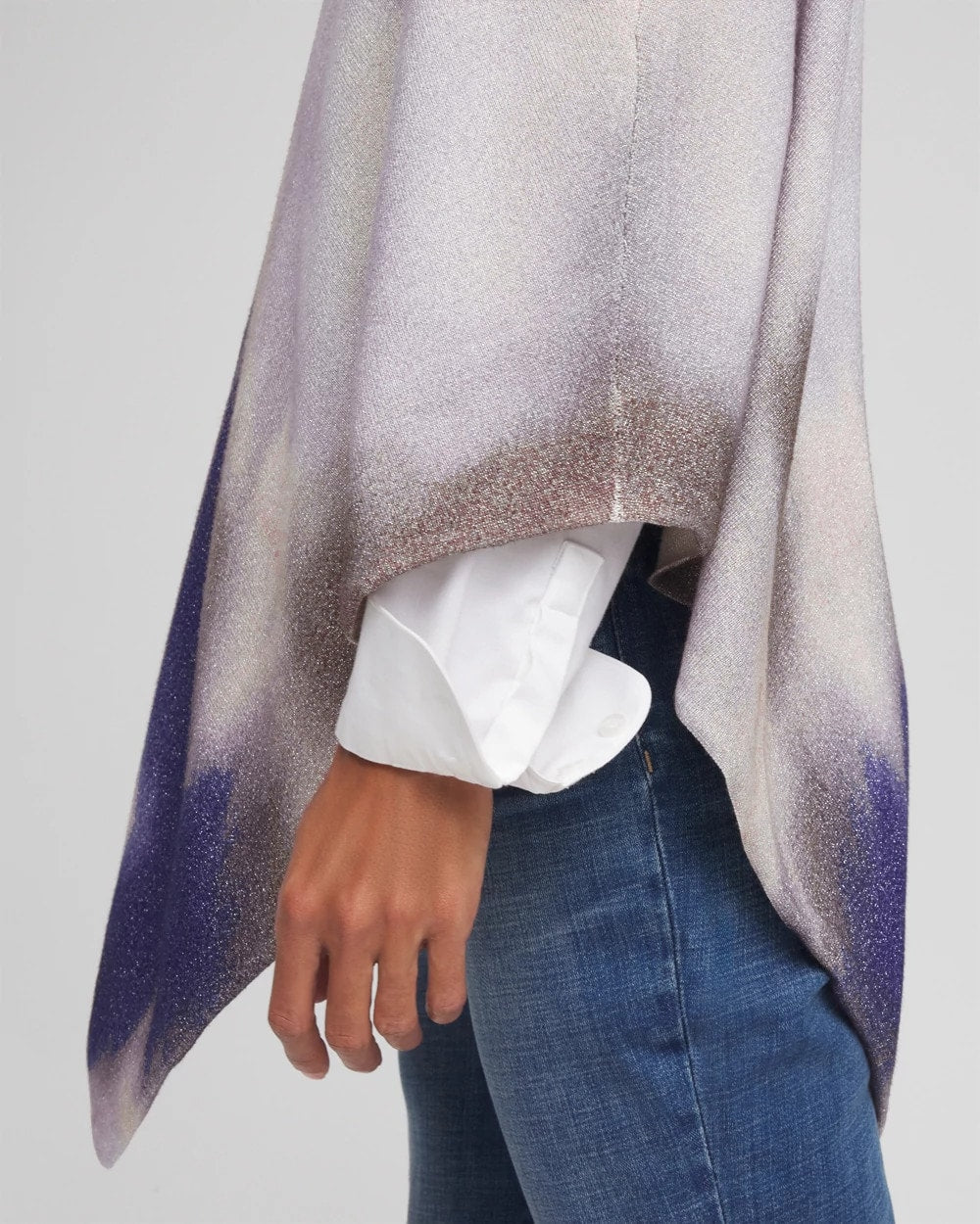 Chico's Convertible Knit Poncho ENGLISH CREAM