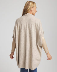 Chico's Embellished Cocoon Ruana NEUTRAL