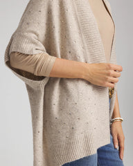 Chico's Embellished Cocoon Ruana NEUTRAL