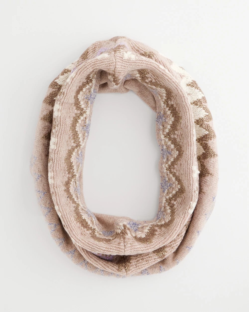 Chico's Fair Isle Reversible Snood BIRCH BARK
