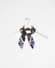 Chico's Fjord Flora Square Neckerchief Scarf BLACK