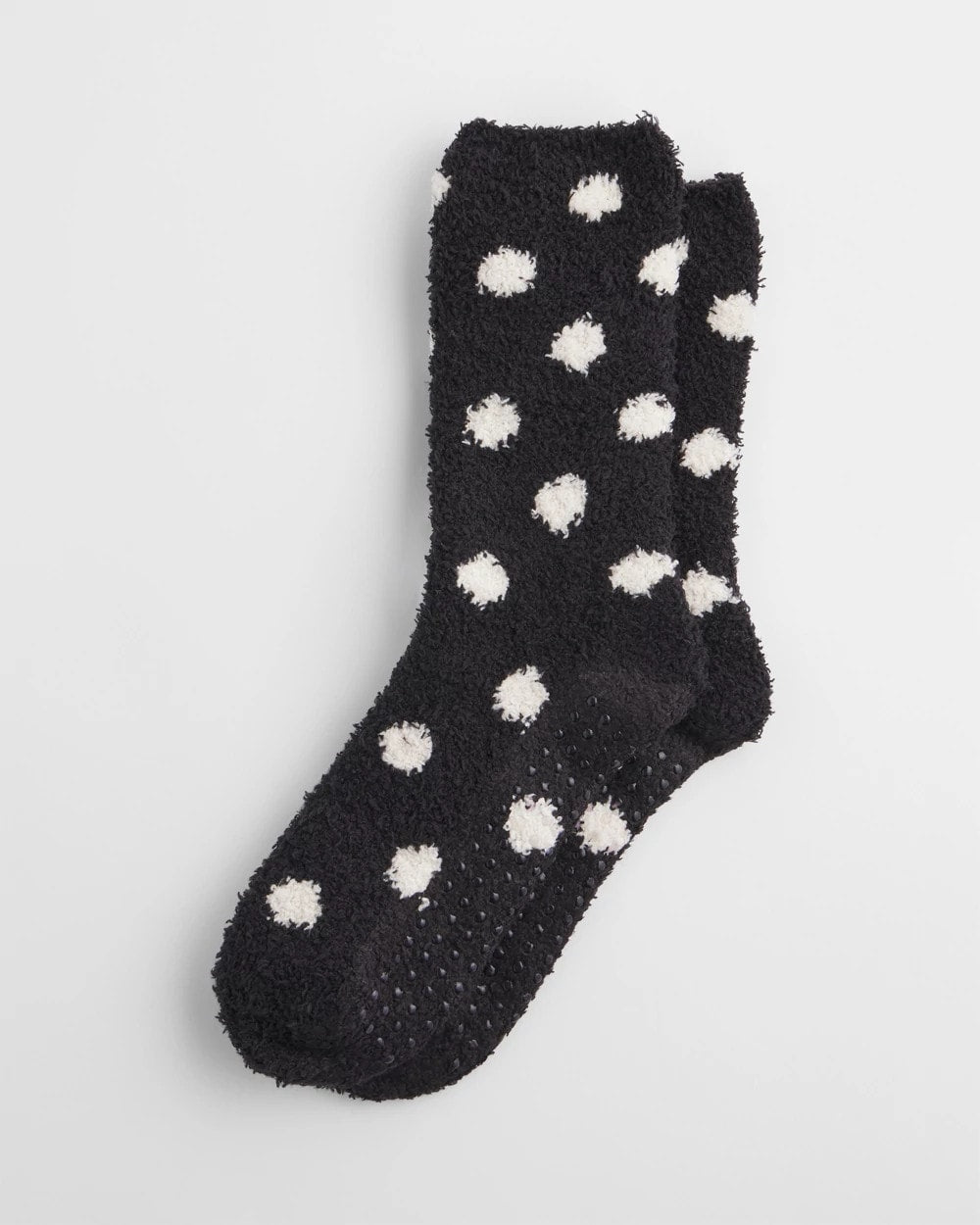 Chico's Polka Dot Cozy Socks BLACK