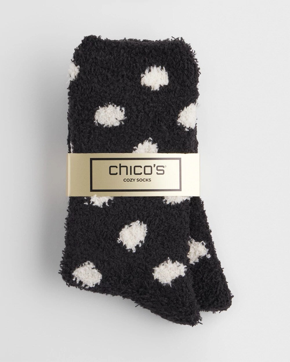 Chico's Polka Dot Cozy Socks BLACK