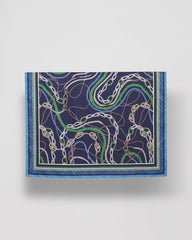 Chico's Rope Relic Square Scarf PASSPORT BLUE