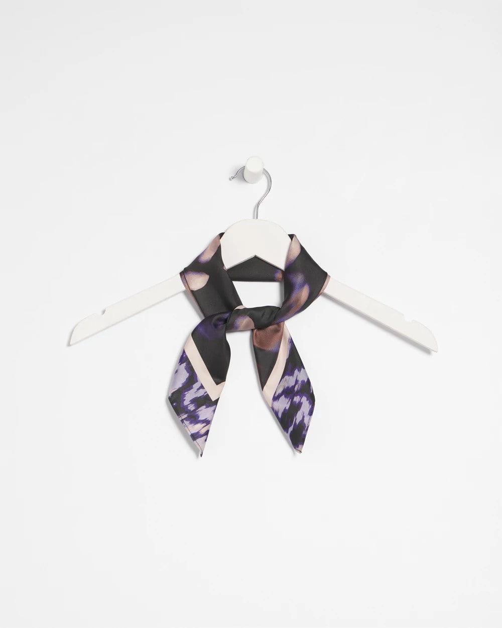 Chico's Fjord Flora Square Neckerchief Scarf BLACK