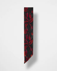 Chico's Velvet Rose Skinny Scarf BLACK