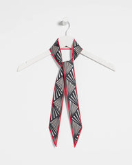 Chico's Abstract Reversible Skinny Scarf ENGLISH CREAM