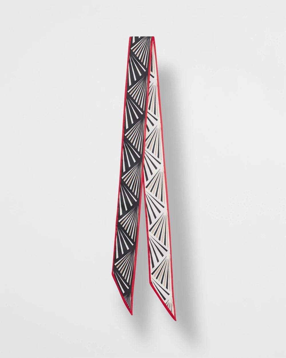 Chico's Abstract Reversible Skinny Scarf ENGLISH CREAM