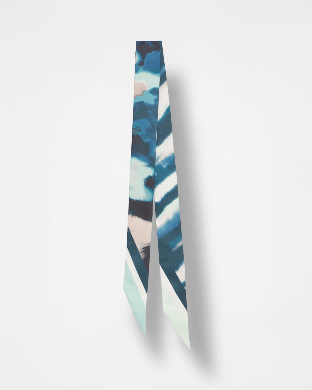 Chico's Skylight Double-Sided Skinny Scarf TEAL SHADOW