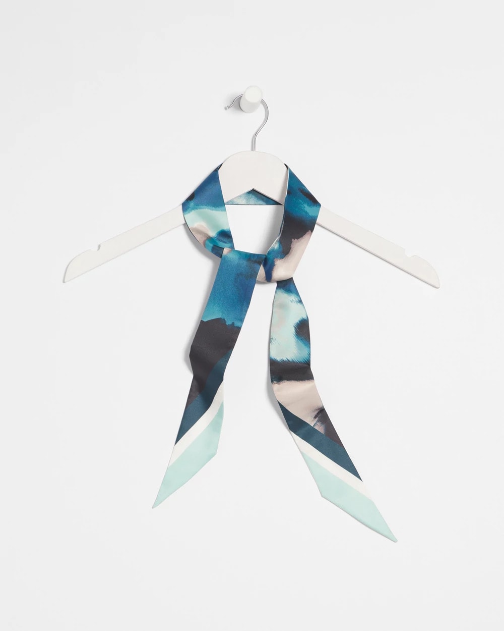 Chico's Skylight Double-Sided Skinny Scarf TEAL SHADOW