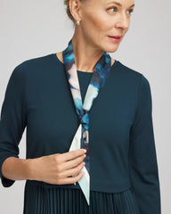 Chico's Skylight Double-Sided Skinny Scarf TEAL SHADOW