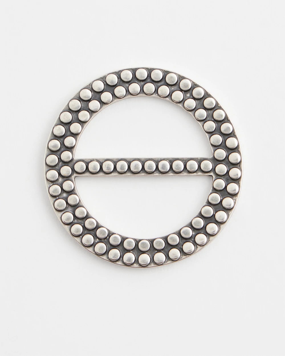 Chico's Silvertone Scarf Ring SILVER
