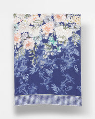 Chico's Colorblock Floral-Print Oblong Scarf ECRU