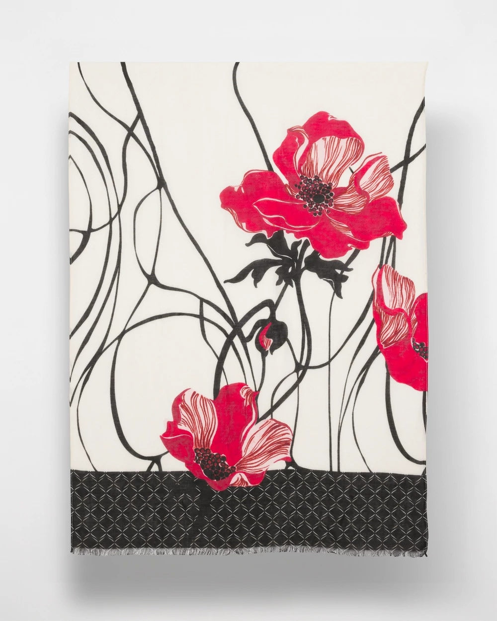 Chico's Vinstra Vine Oblong Scarf CREAM