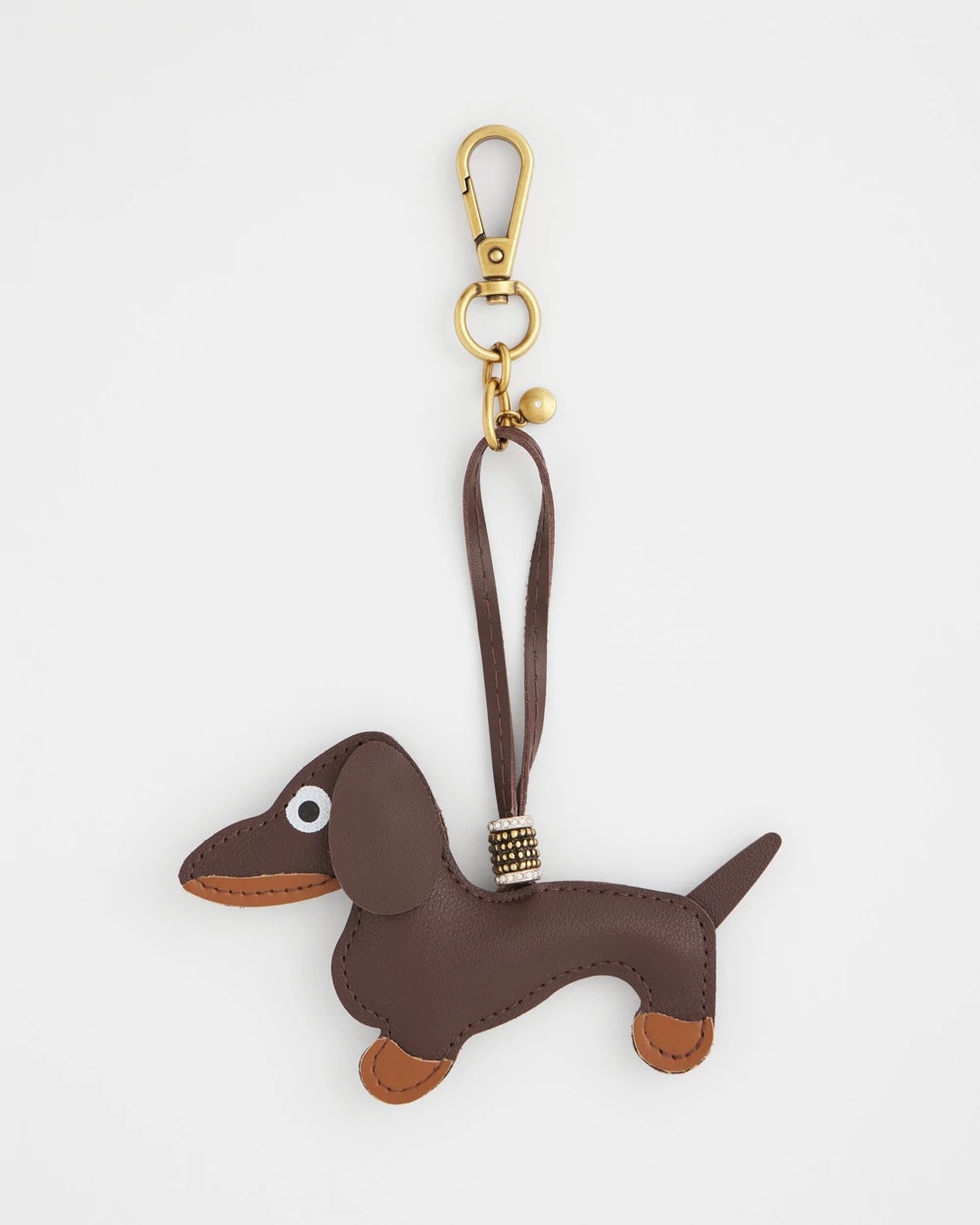 Chico's Dachshund Bag Charm BROWN