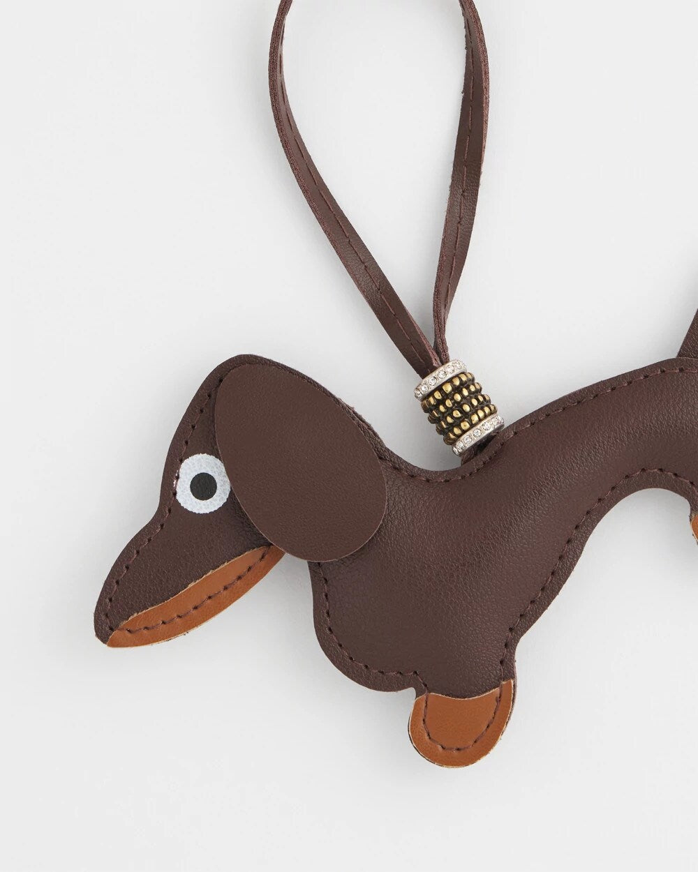 Chico's Dachshund Bag Charm BROWN
