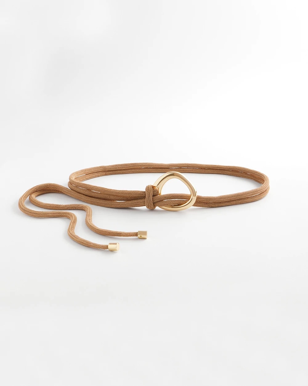 Chico's Neutral Goldtone Rope Belt GOLD