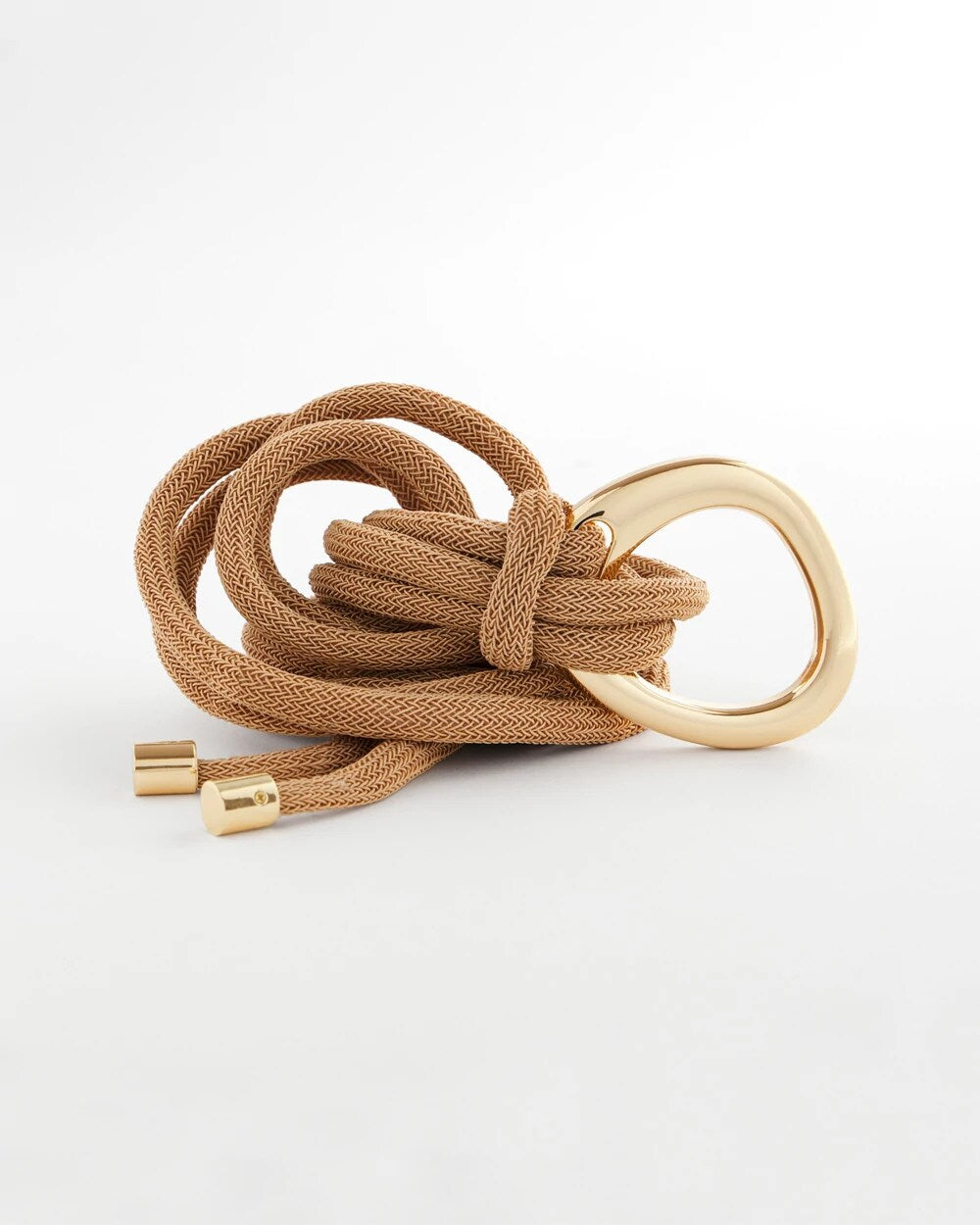 Chico's Neutral Goldtone Rope Belt GOLD