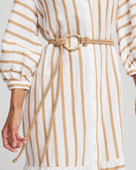 Chico's Neutral Goldtone Rope Belt GOLD