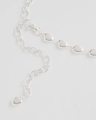 Chico's Silvertone Pebble Chain Belt SILVER