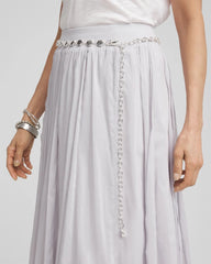 Chico's Silvertone Pebble Chain Belt SILVER