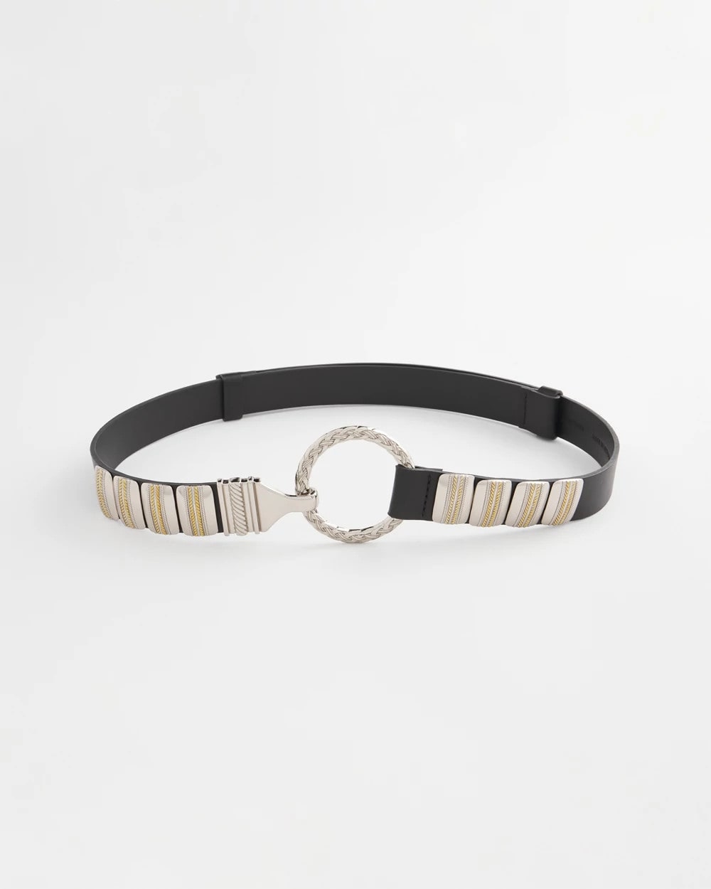 Chico's Mixed Metal Clasp Belt BLACK