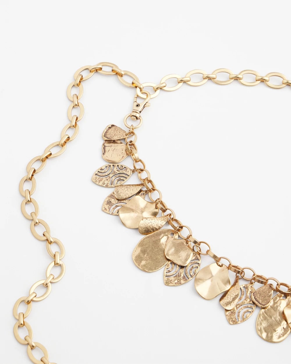 Chico's Leaf Chain Belt GOLD