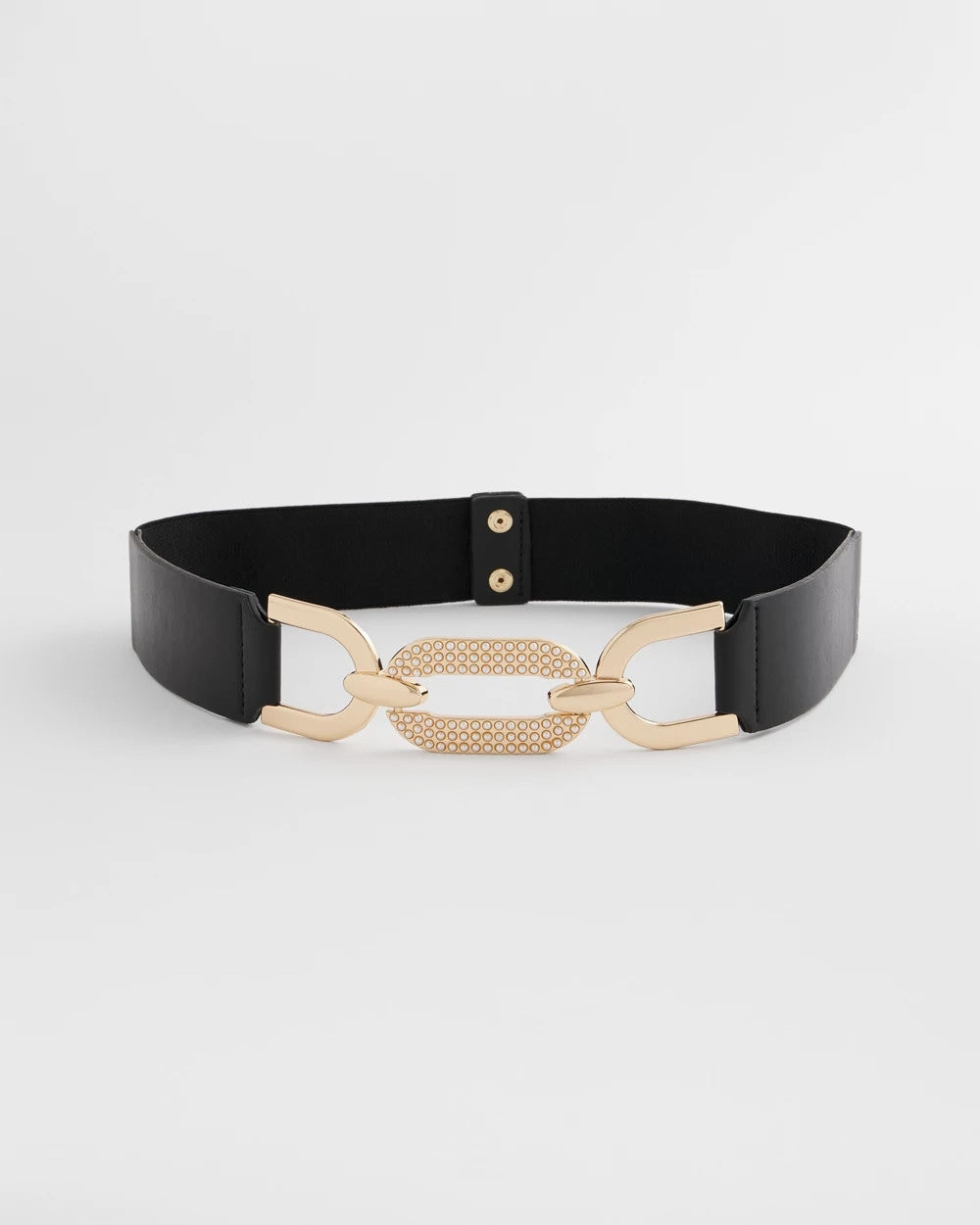 Chico's Embellished Stretch Trouser Belt BLACK