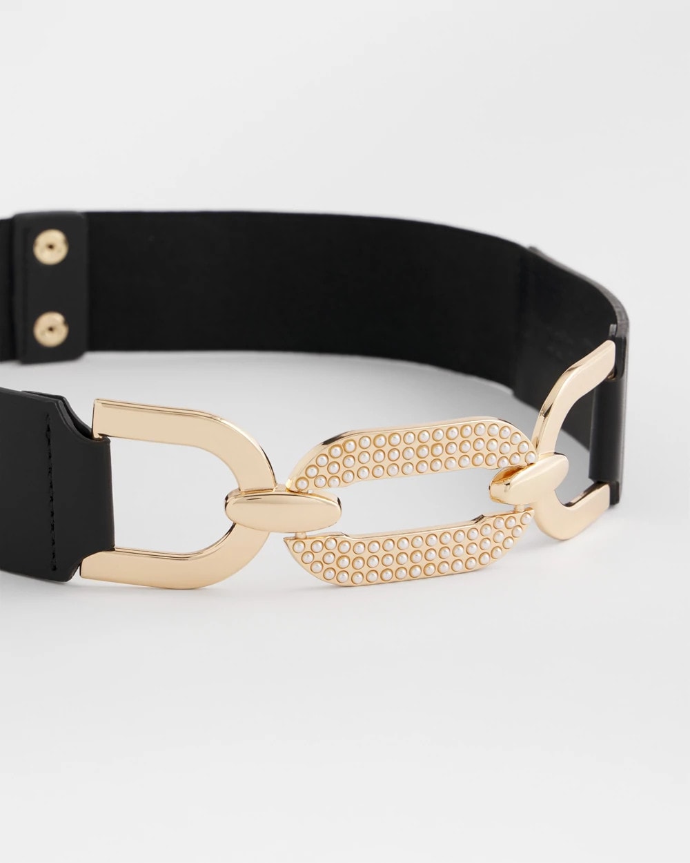 Chico's Embellished Stretch Trouser Belt BLACK