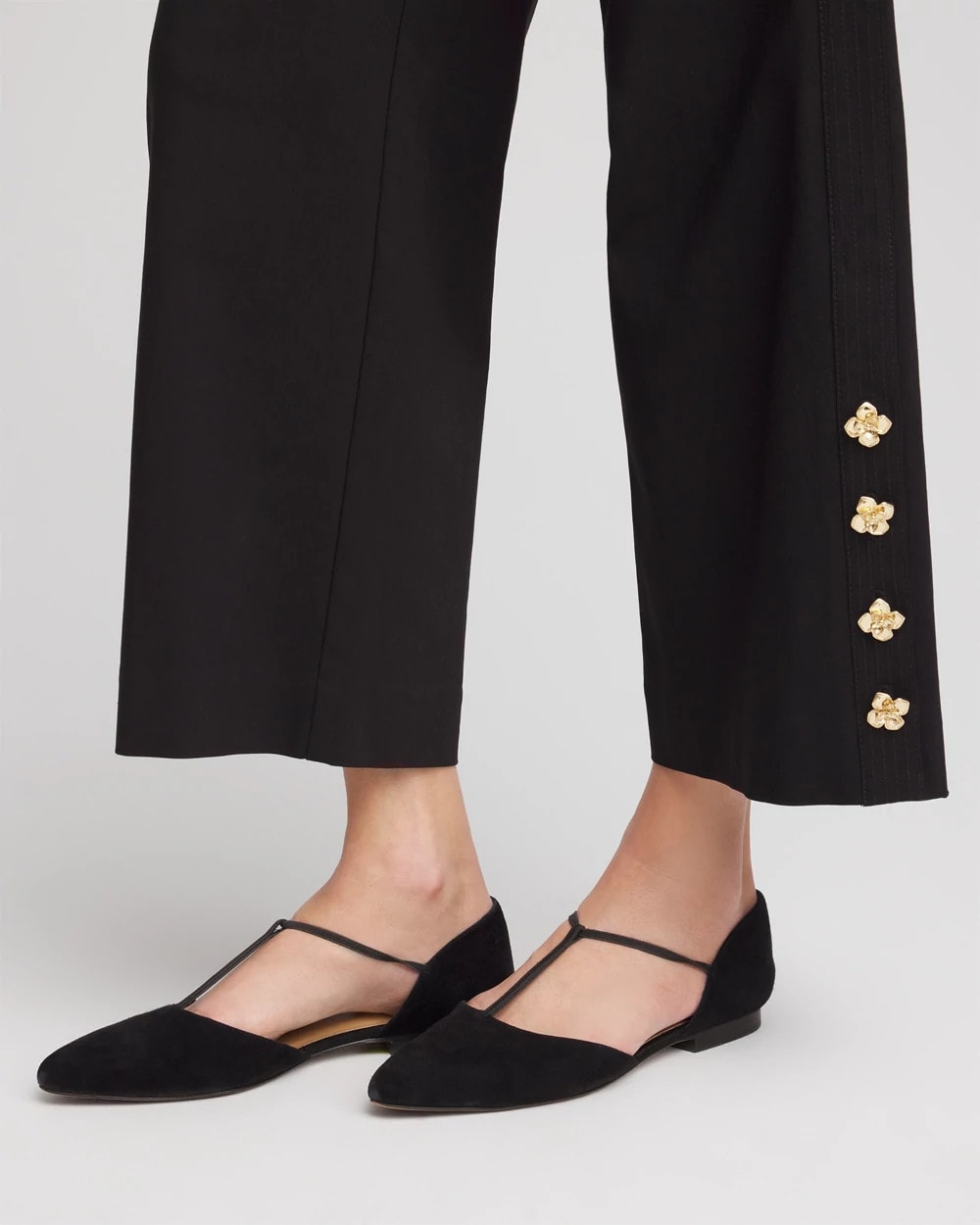 Chico's Glory Pointed Toe Flats BLACK
