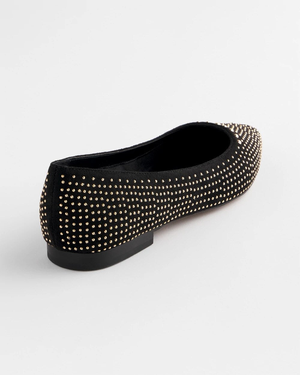 Chico's Suede Studded Flats BLACK