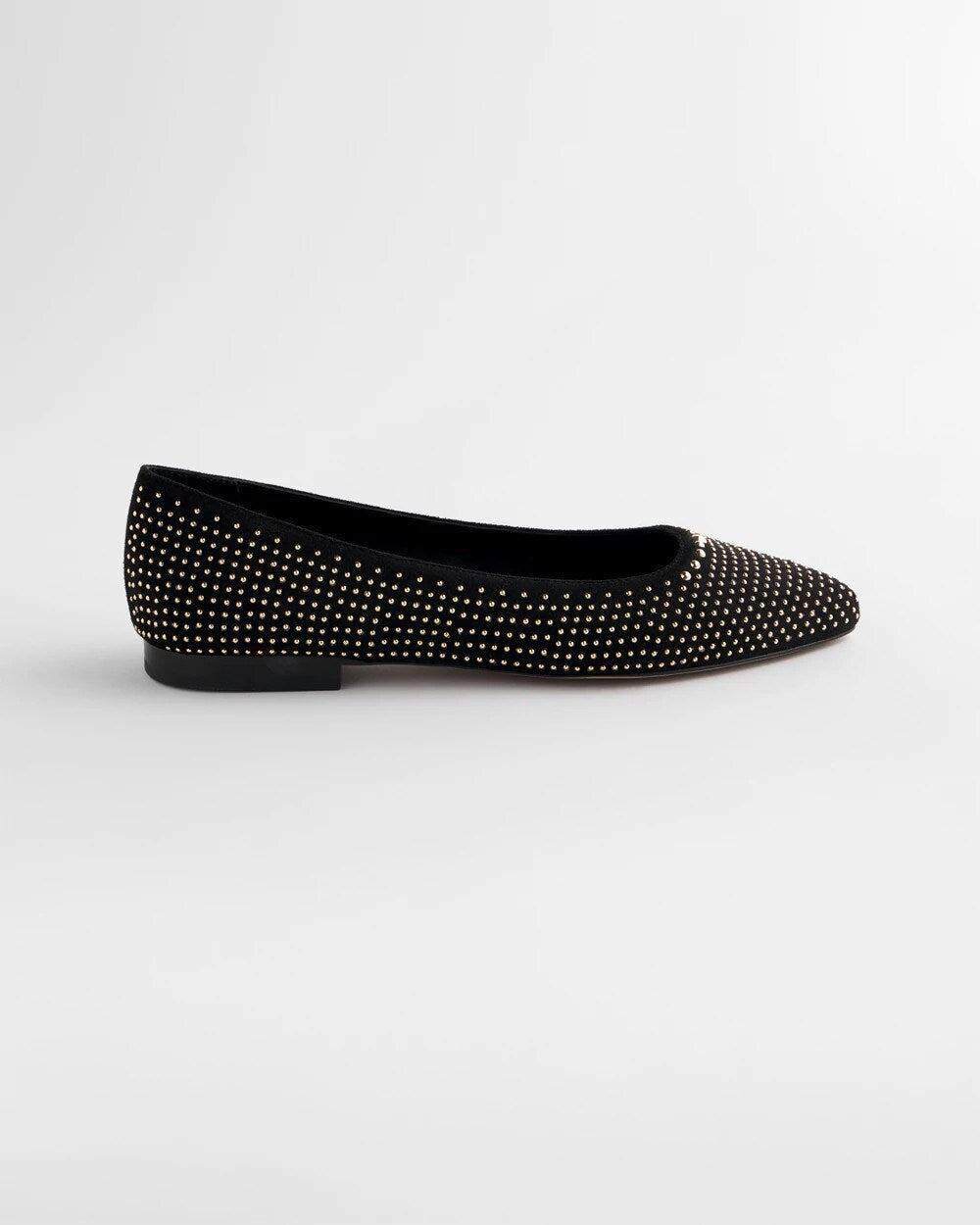 Chico's Suede Studded Flats BLACK