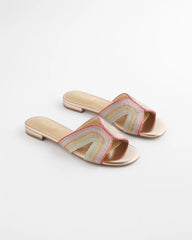 Chico's Palma Slide Sandals METALLIC MULTI