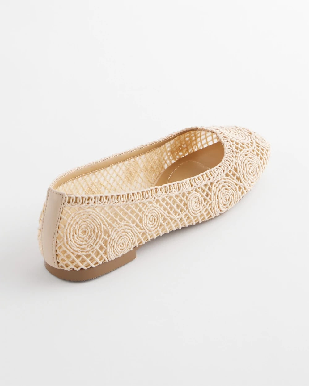 Chico's Cora Raffia Flats NATURAL