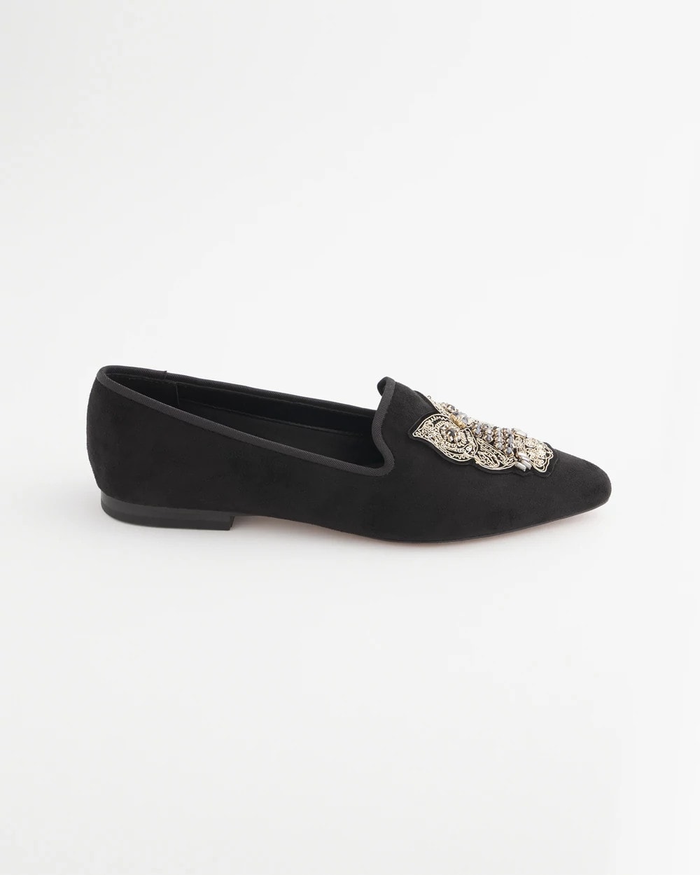 Chico's Black Microsuede Loafers BLACK