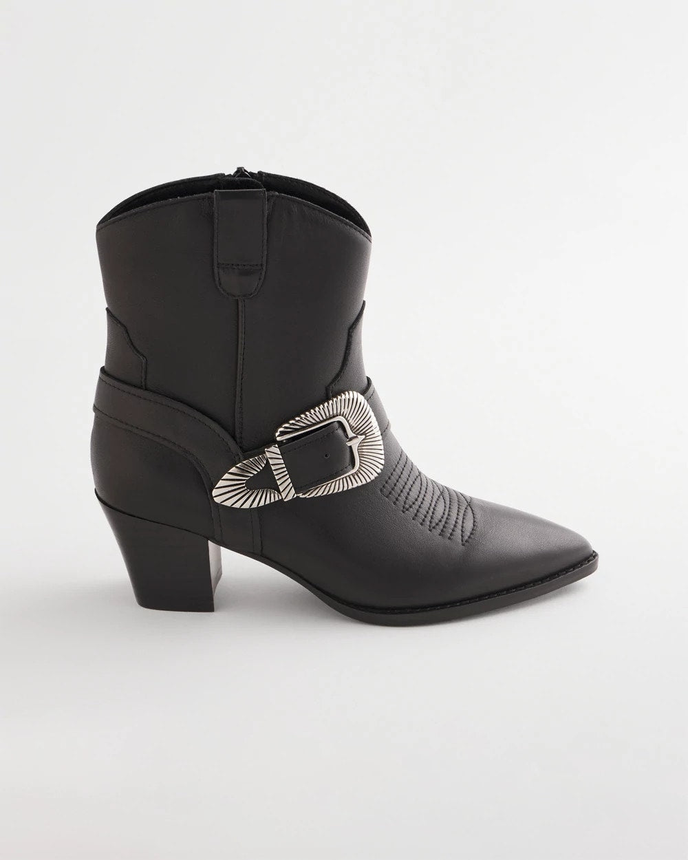 Chico's Kris Western Buckle Boots BLACK