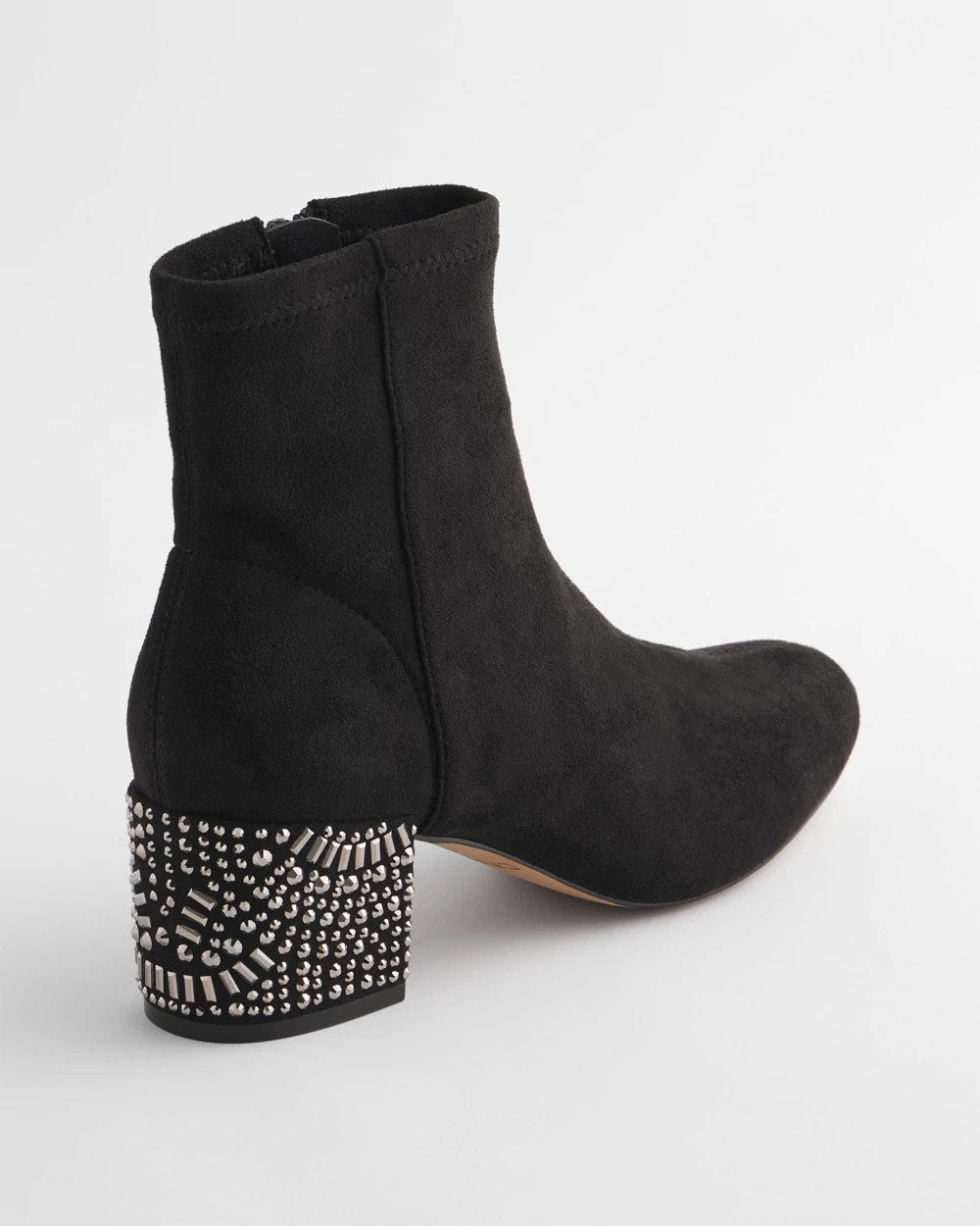 Chico's Embellished Destiny Art Deco Boot Heels BLACK
