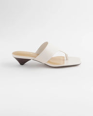 Chico's Julia Nappa Kitten Heel BONE