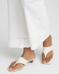 Chico's Julia Nappa Kitten Heel BONE