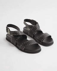 Chico's Black Leather Sandals BLACK