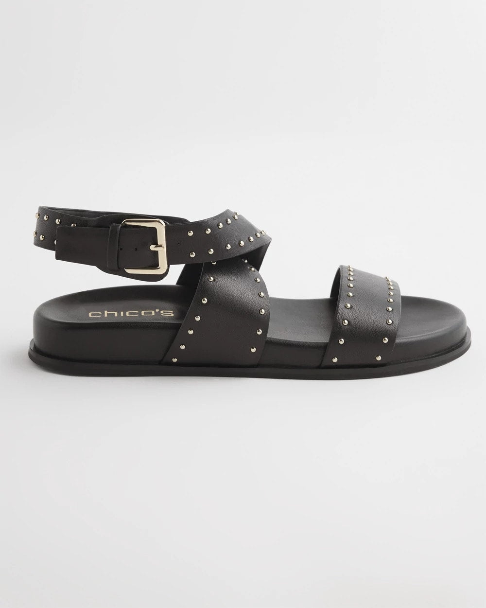 Chico's Black Leather Sandals BLACK